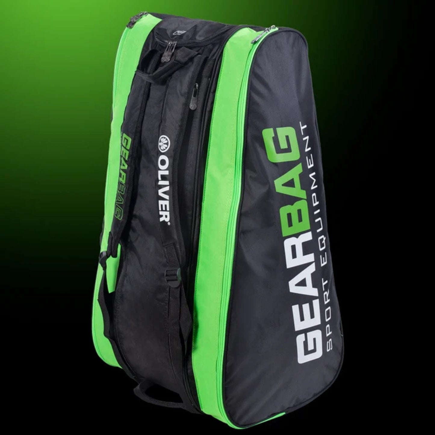 Black and green oliver racket bag