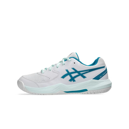 ASICS SHOE G-DEDICATE 8 KID RESTFUL WHITE/TEAL BLUE (AW24)