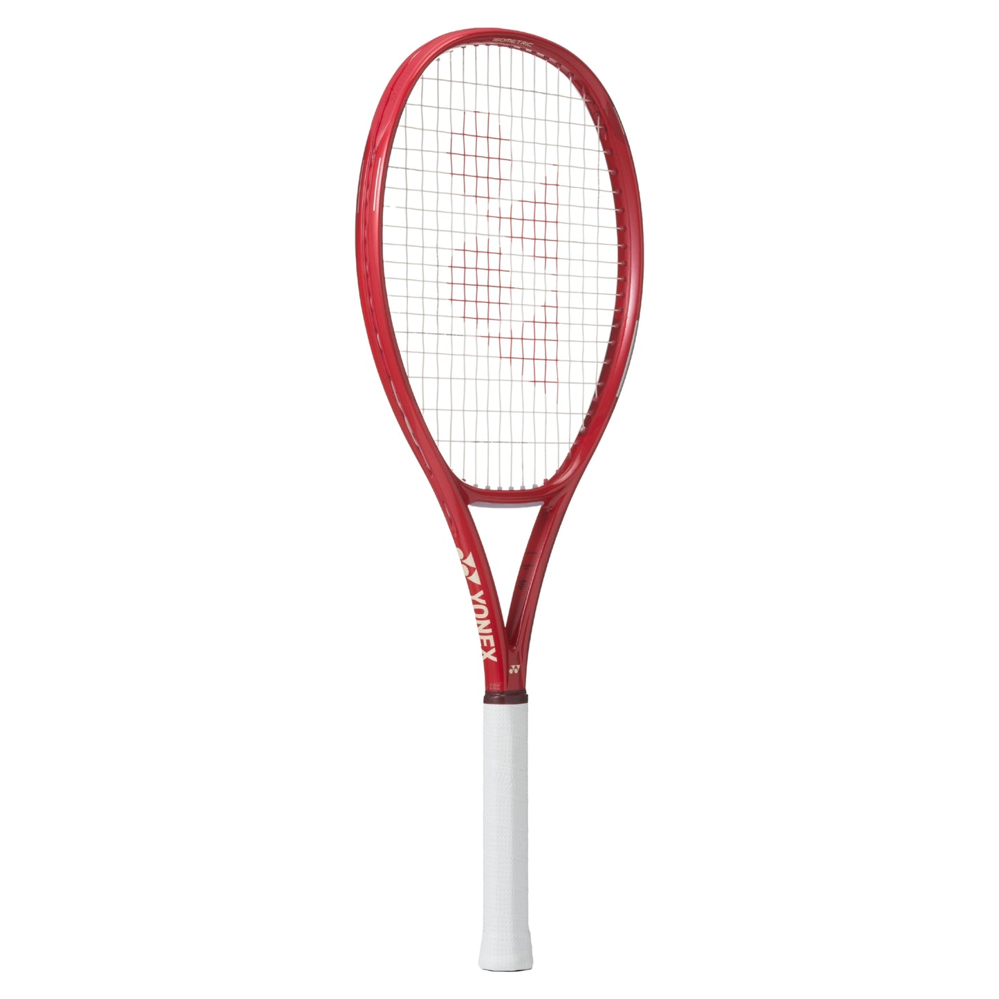 Red Yonex vcore Ace red racket on a white background