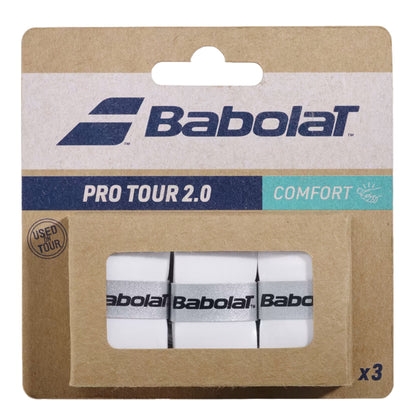 White Babolat overgrips in their packaging