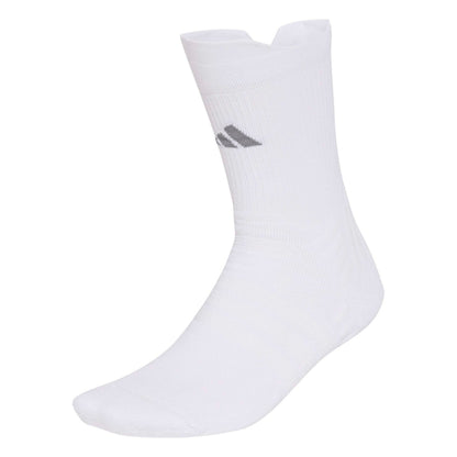 White adidas crew sock on a white background