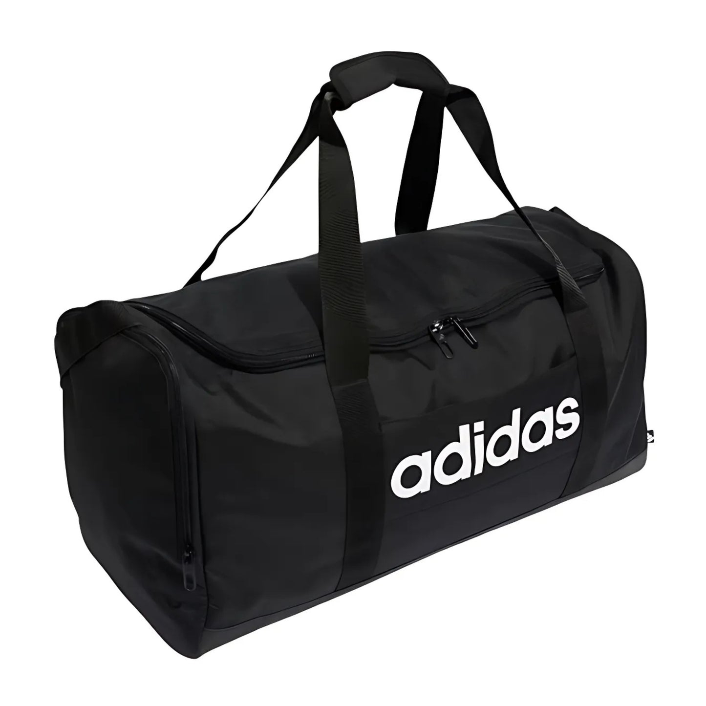 ADIDAS BAG DUFFEL LINEAR MEDIUM BLACK/WHITE