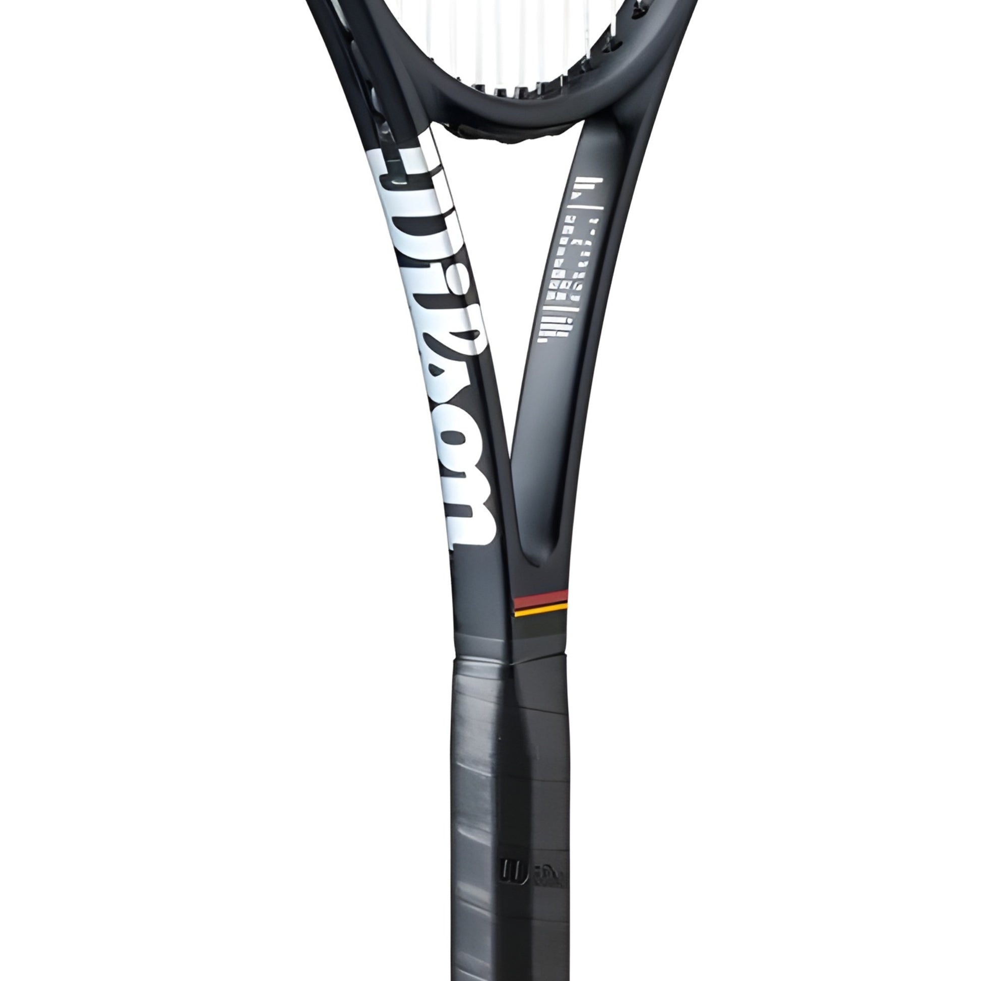 Tennis racket with Wilson branding on a white background