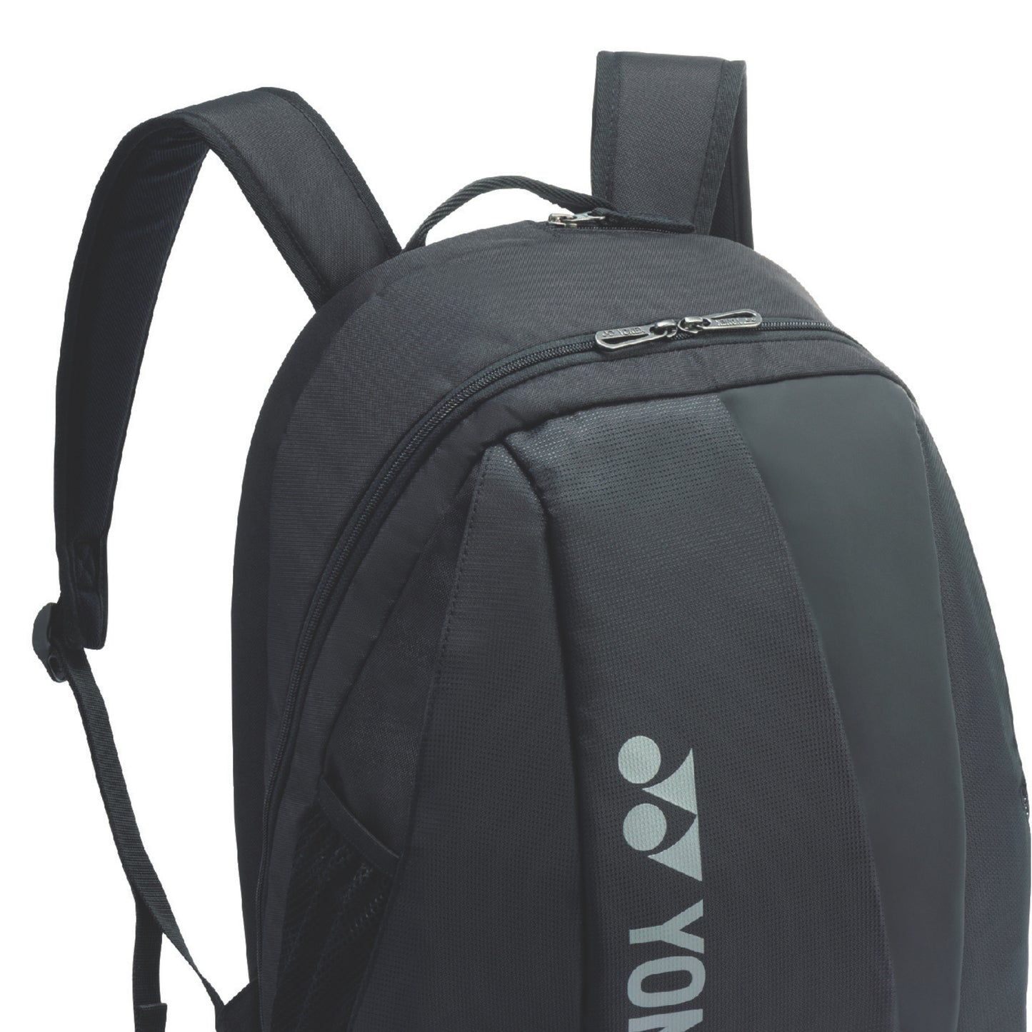 Black backpack with Yonex logo on a white background