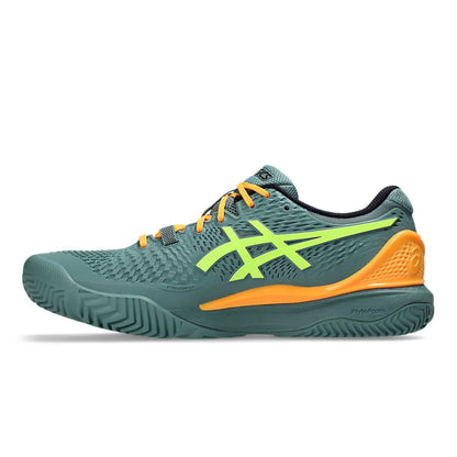 ASICS SHOE G-RESOLUTION 9 PADEL MN CELADON/SAFETY YELLOW (AW24)