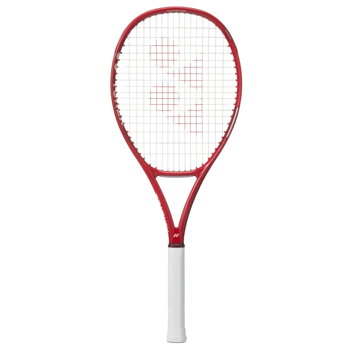 Red Yonex vcore Ace red racket on a white background