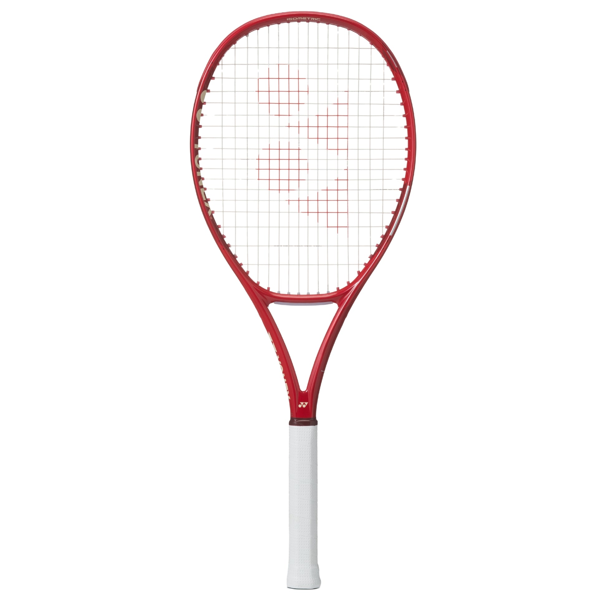 Red Yonex vcore Ace red racket on a white background