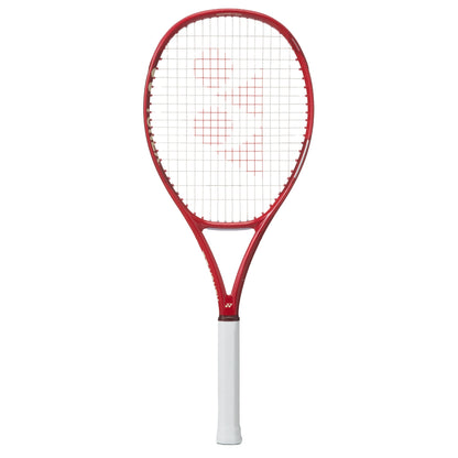 Red Yonex vcore Ace red racket on a white background