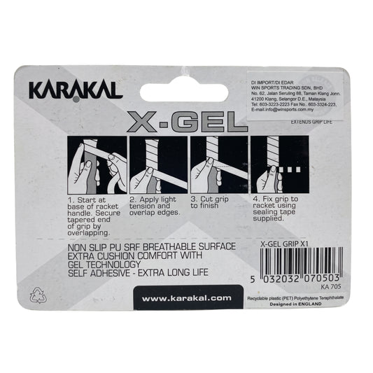 KARAKAL GRIP REPLACEMENT X-GEL BLK