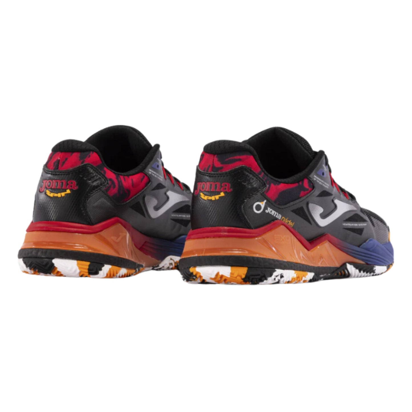 JOMA SHOE PADEL SPIN MN BLACK/RED/ORANGE (AW24)
