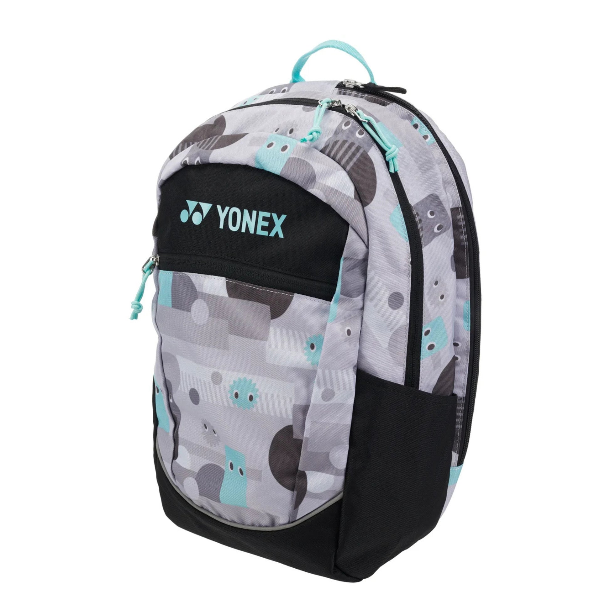 Yonex backpack with gray and black pattern on a white background