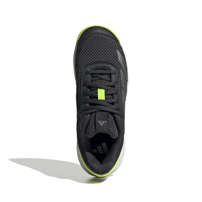 ADIDAS SHOE COURTFLASH KID BLACK/LUCID LEMON (SS25)