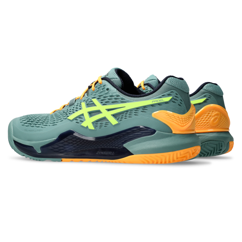 ASICS SHOE G-RESOLUTION 9 PADEL MN CELADON/SAFETY YELLOW (AW24)