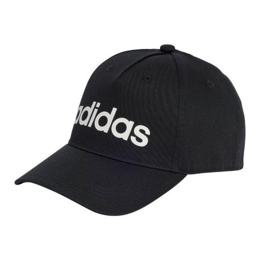 Black Adidas cap on a white background