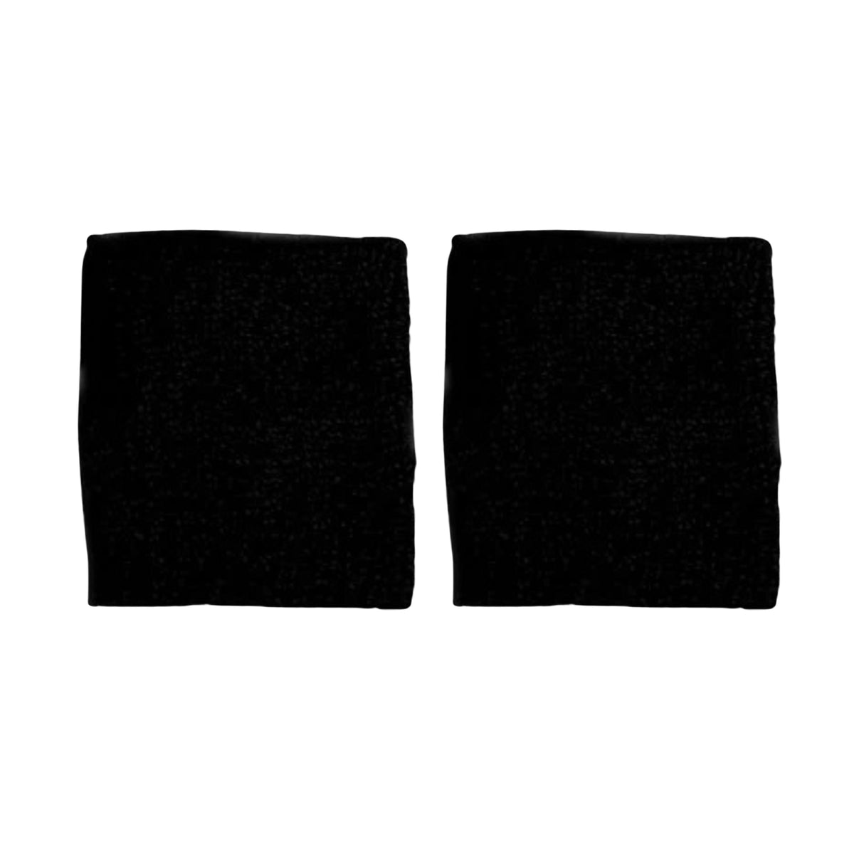 Two black wristbands on a white background