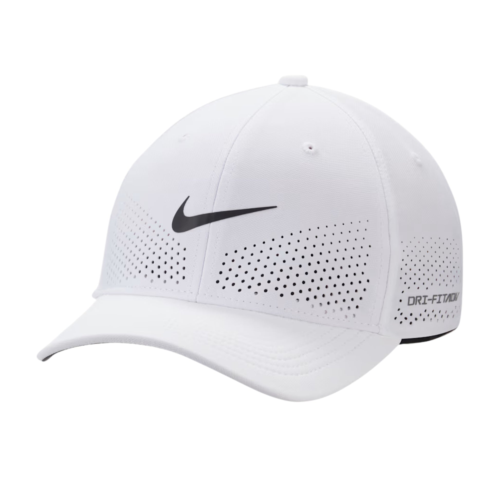 White Nike Cap with Black logo in front