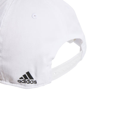 White Adidas cap on a white background